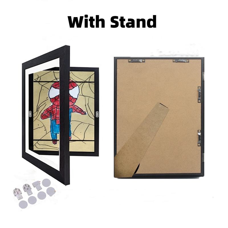 Pupsik Wooden Kids Artwork Display Frame and Storage, A3 (2 Colors)