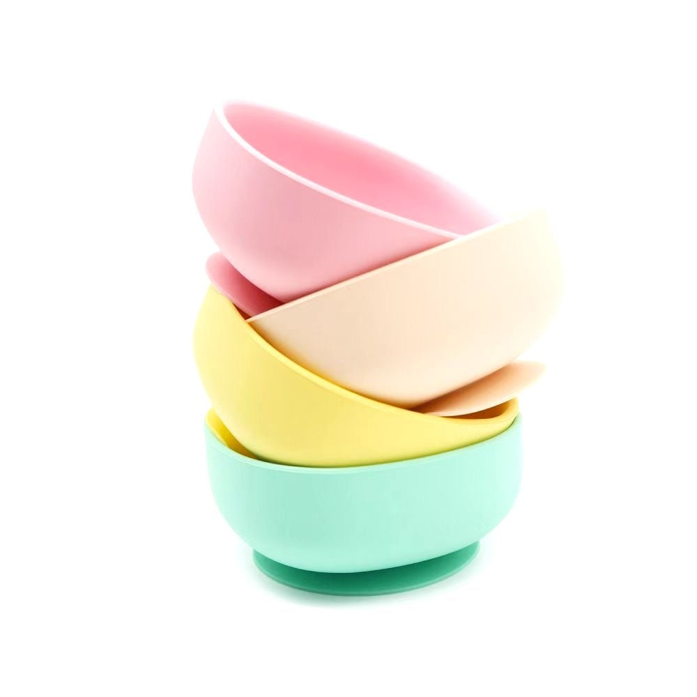 Biomom Silicone Suction Toddler Bowl Set (12 Colours) - Pupsik Singapore