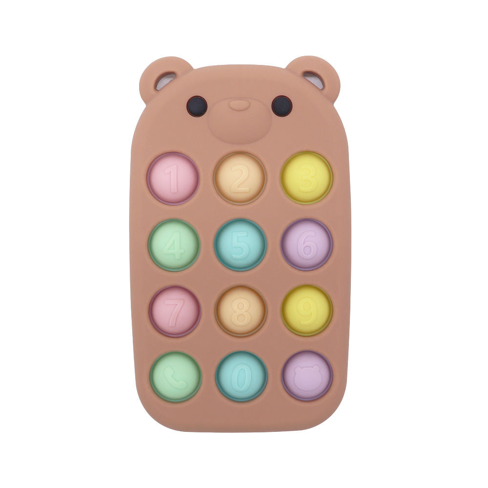 Biomom Pop It Bubble Bear Phone Fidget Toy (3 Colors)