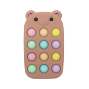 Biomom Pop It Bubble Bear Phone Fidget Toy (3 Colors)