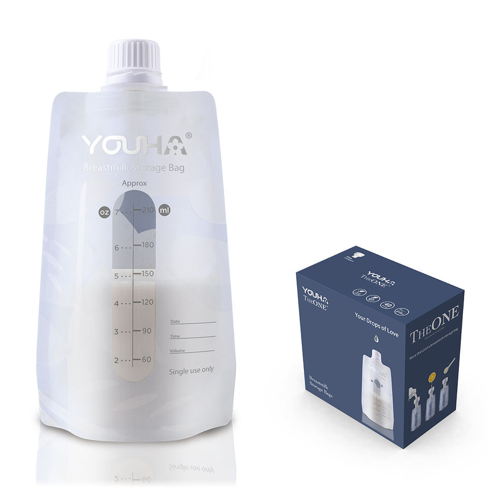 Youha The One Breast Milk Storage Bags, 210ml (40pcs)