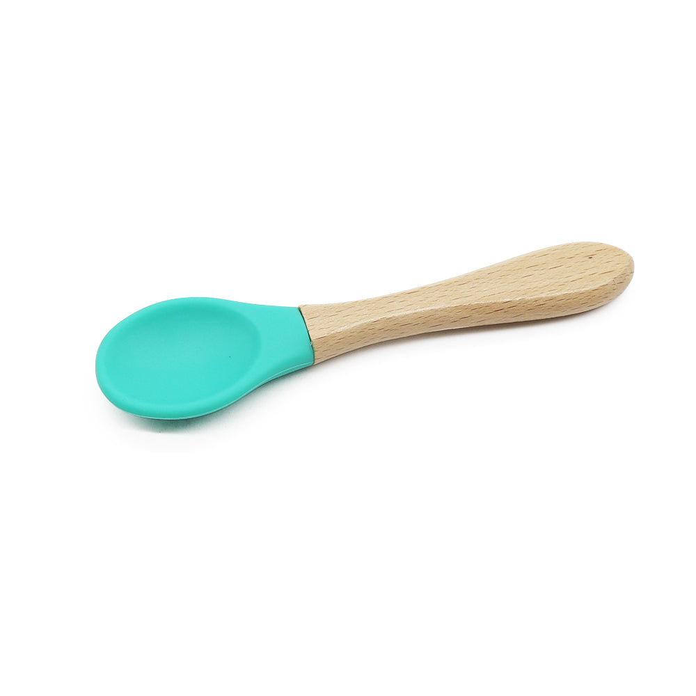 Biomom Wooden Silicone Spoon (12 Colours) - Pupsik Singapore