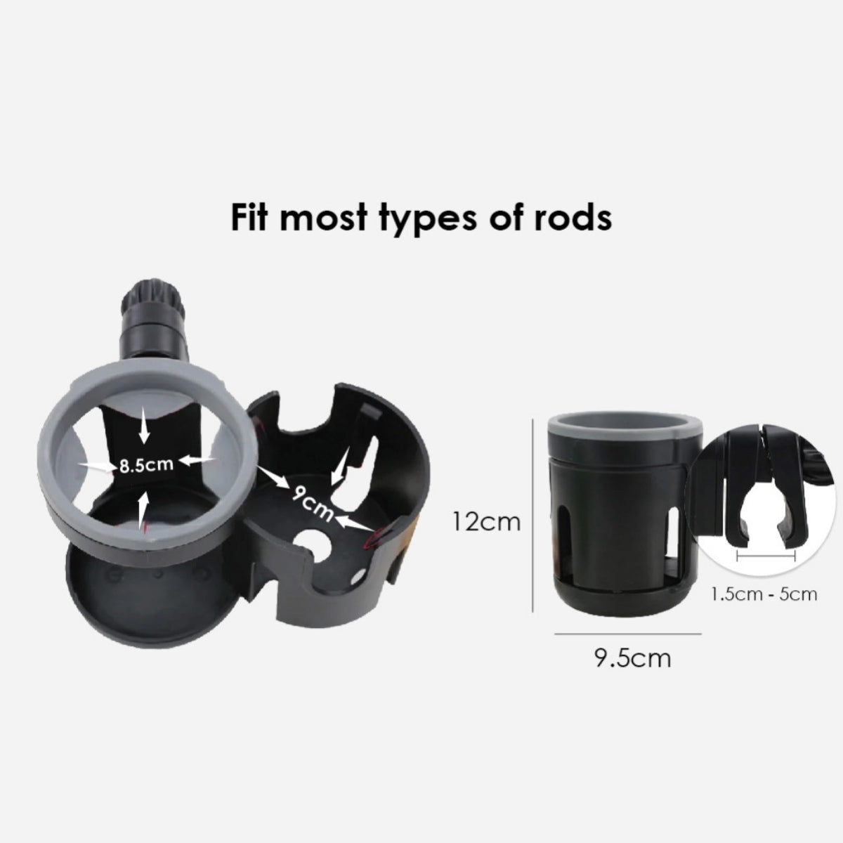 Hamilton 2 in 1 Universal Twin Cup Holder