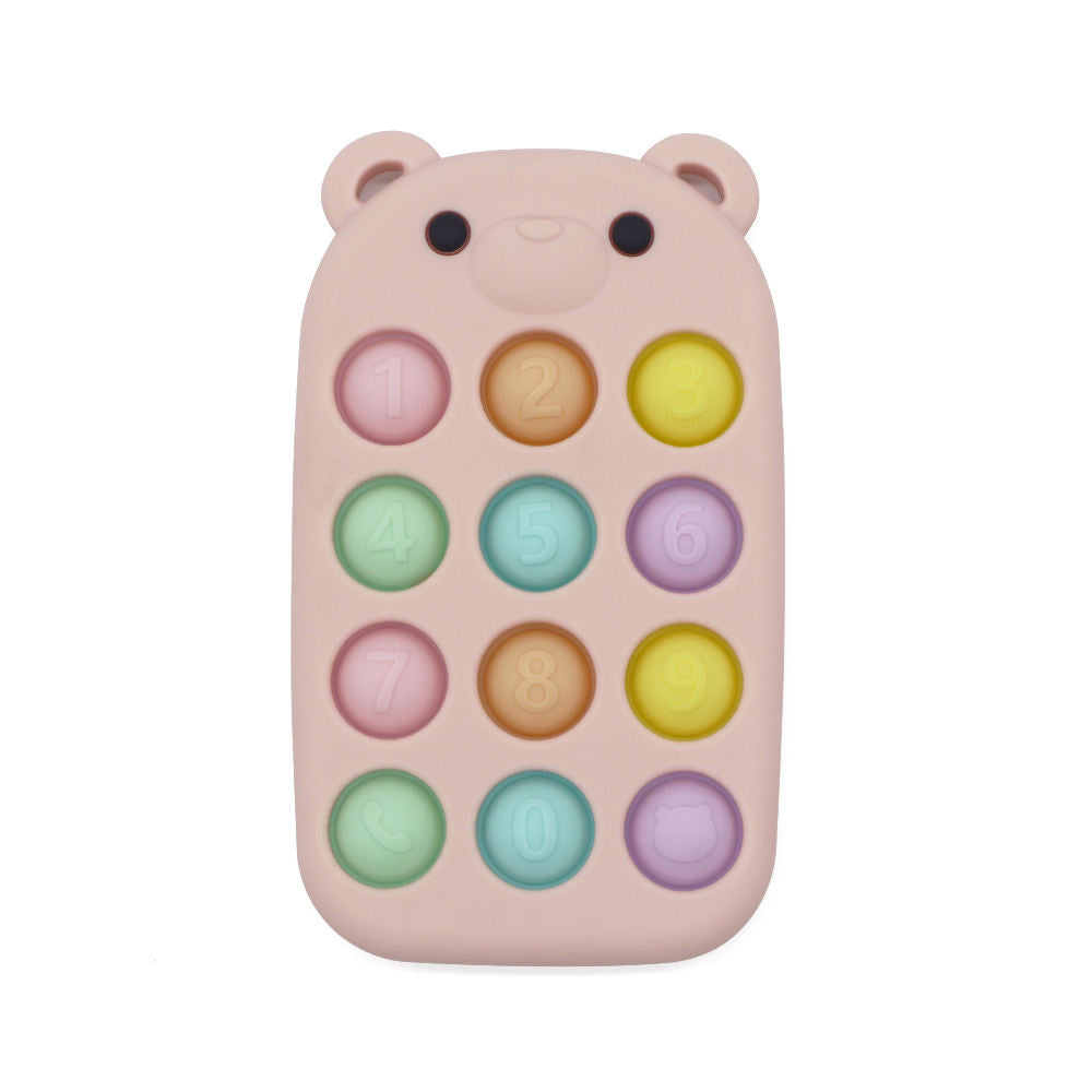 Biomom Pop It Bubble Bear Phone Fidget Toy (3 Colors) - Pupsik Singapore
