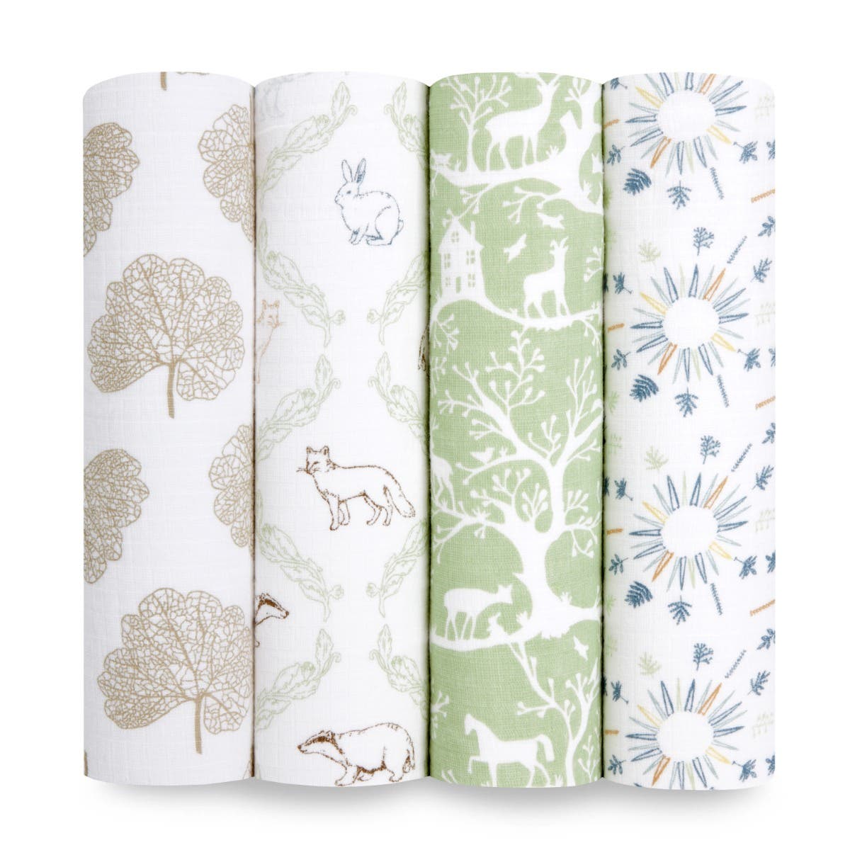 Aden Anais Essentials Muslin Cotton Swaddle (44 x 44 in), 4pk (31 Designs) - Pupsik Singapore