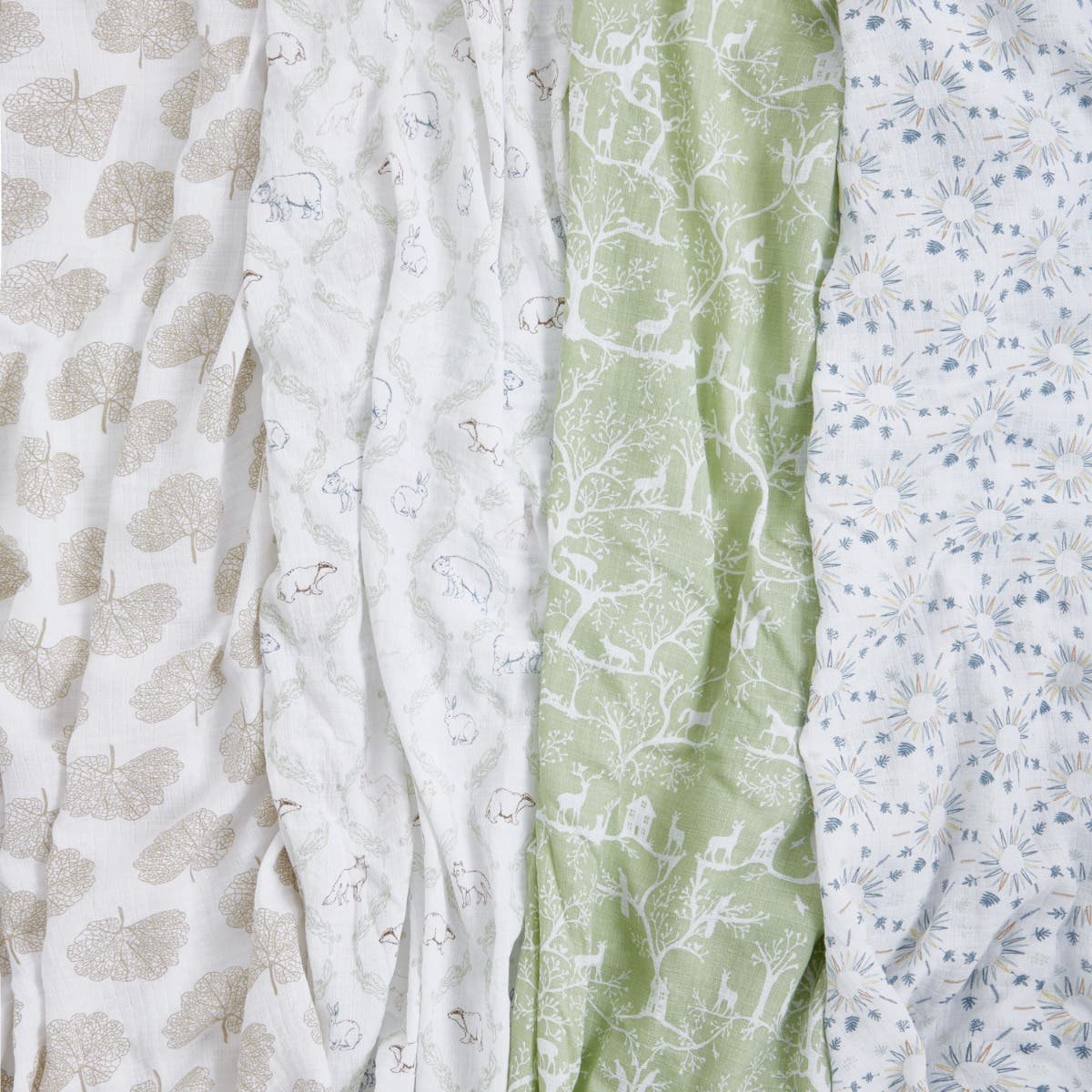 Aden Anais Essentials Muslin Cotton Swaddle (44 x 44 in), 4pk (31 Designs) - Pupsik Singapore