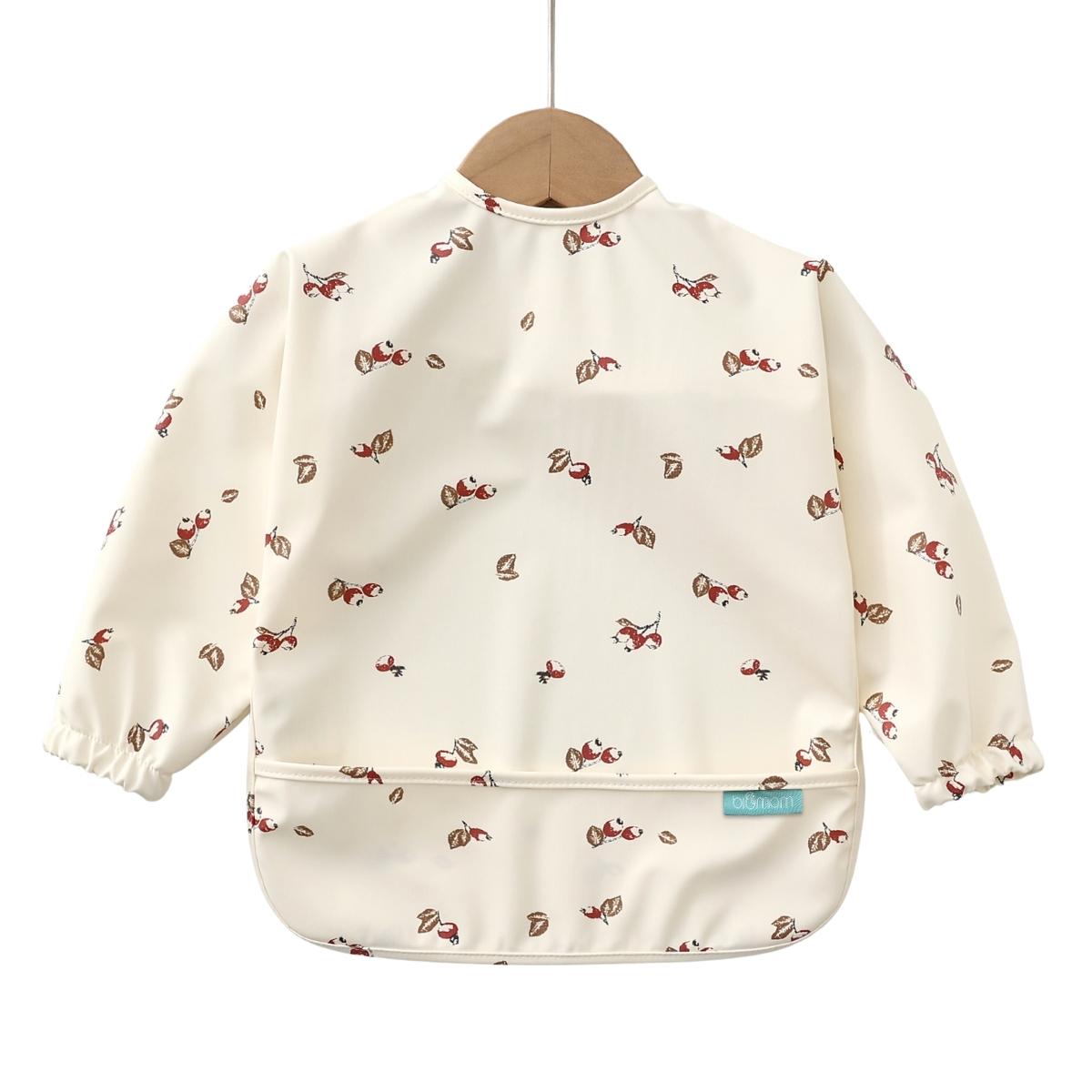 Biomom Baby Smock Bib - Beige Hawthorn (2 Sizes)