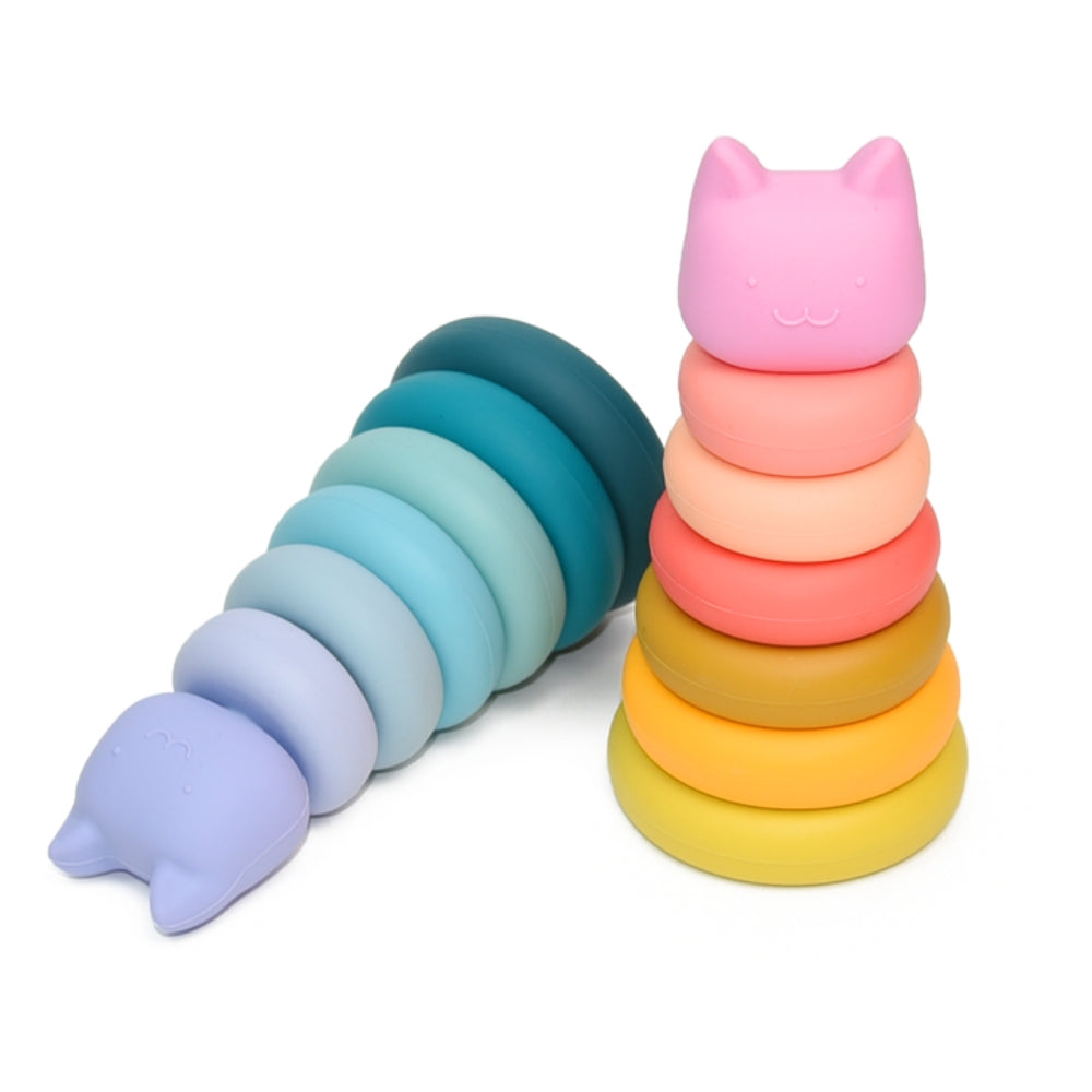 Biomom Silicone Animal Stacking Toy - Cat