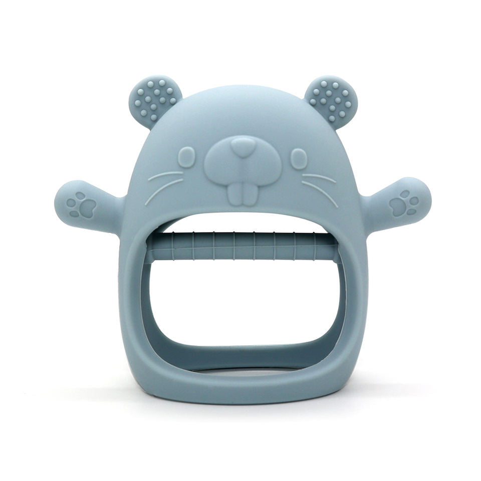 Biomom Silicone Baby Teething Mitten, Groundhog (6 Colours) - Pupsik Singapore