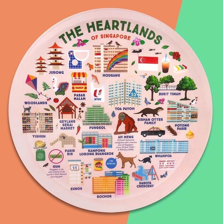 The Little Drom Store Melamine Plate (10 inch) (12 Designs) - Pupsik Singapore