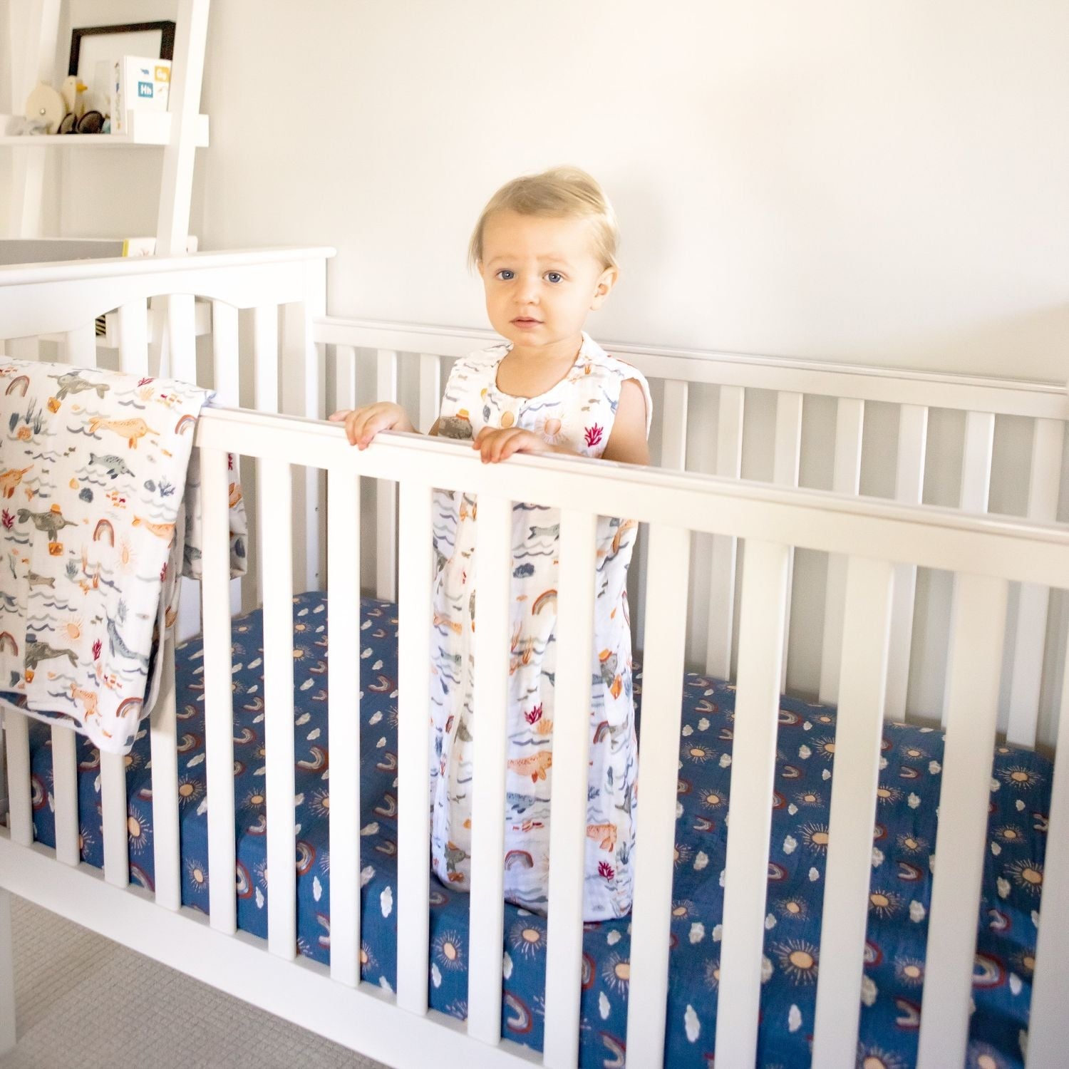 Bebe Au Lait Classic Muslin Fitted Crib Sheet (70x130cm) (18 Designs) - Pupsik Singapore