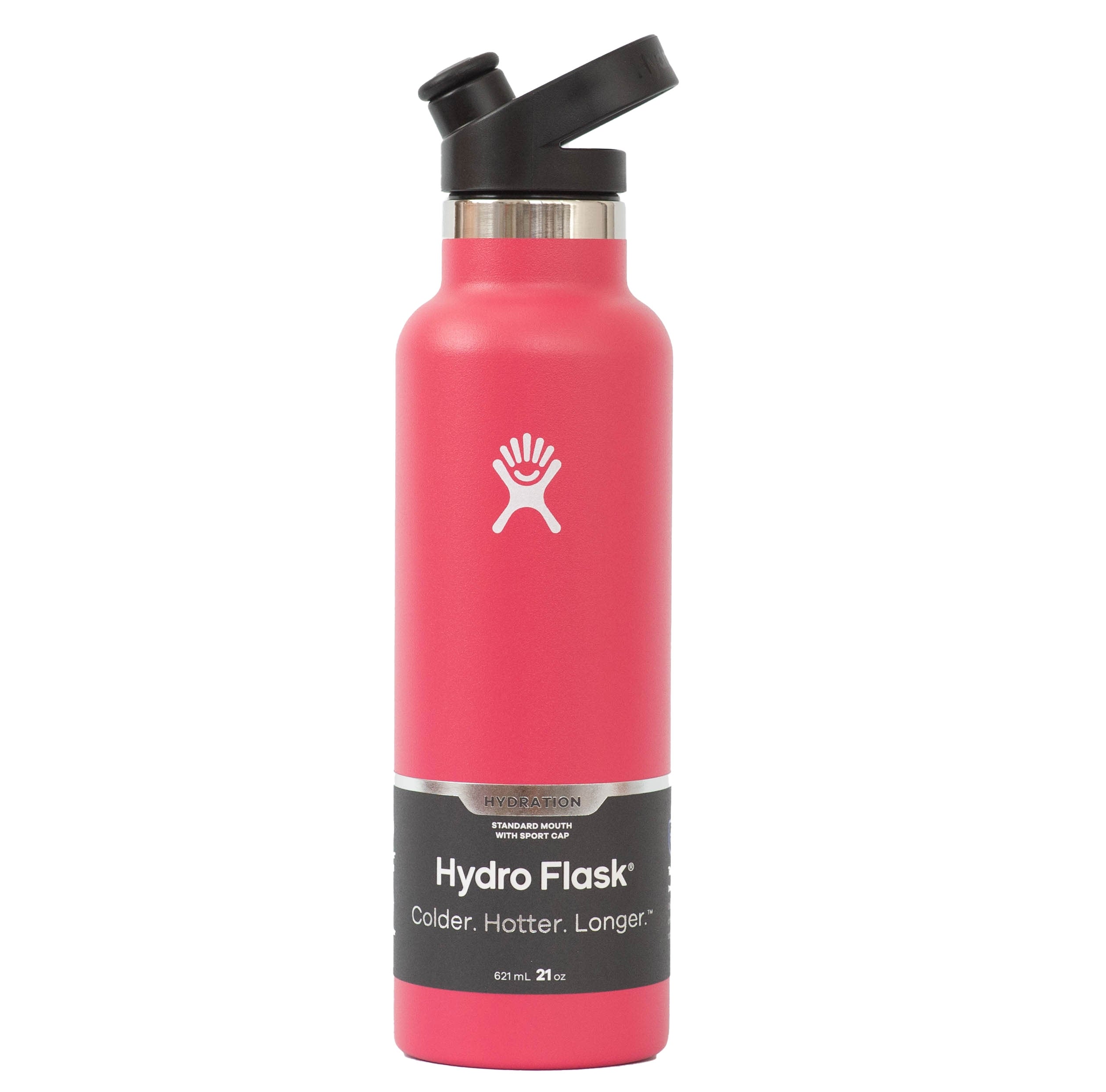Hydro Flask Standard Mouth Insulated Water Bottle w Sport Cap (21oz) (6 Colors)