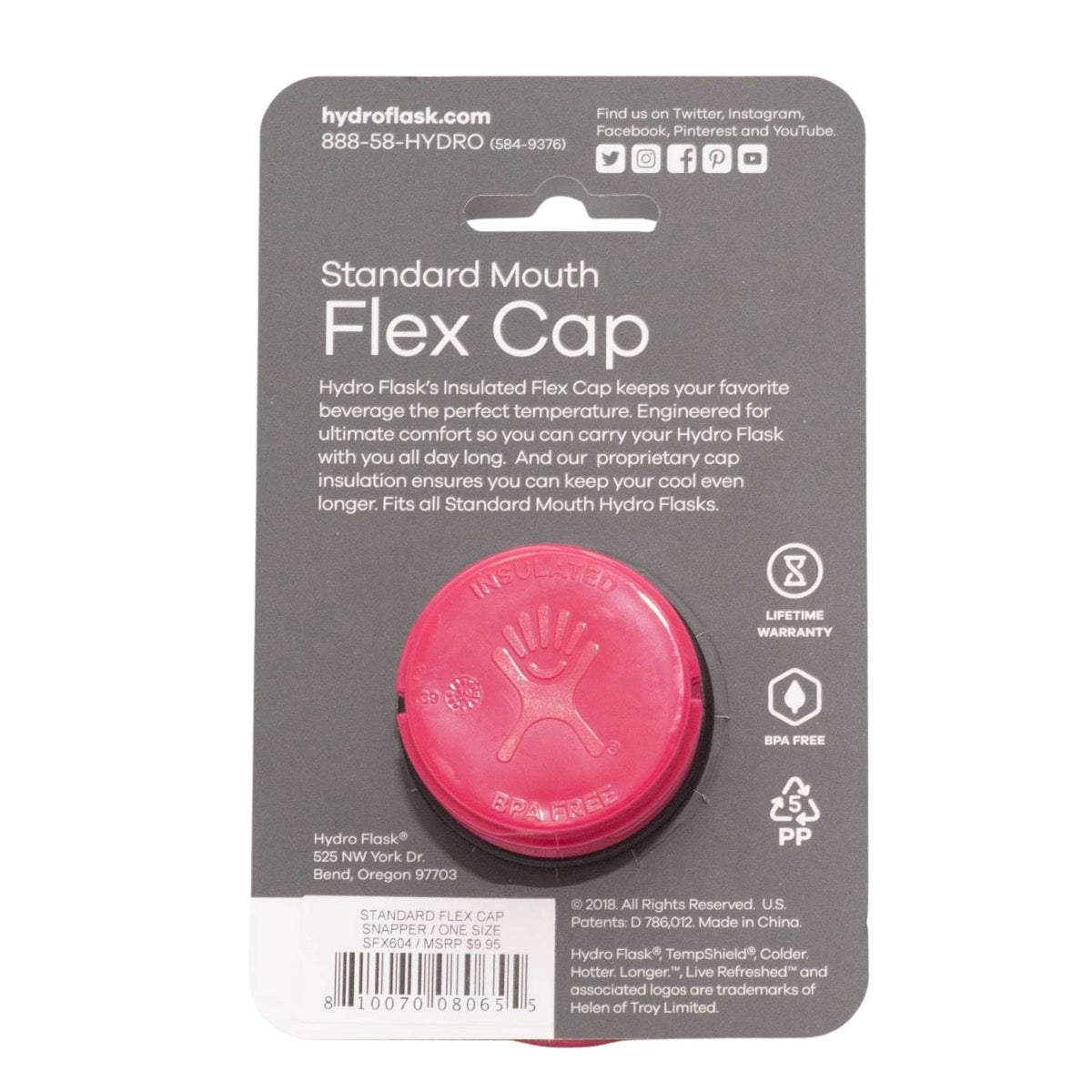 Hydro Flask Standard Mouth Flex Cap (3 Colours) - Pupsik Singapore