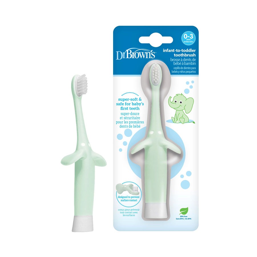 Dr. Brown's Infant-to-Toddler Training Toothbrush (1pc) - 3 Colours - Pupsik Singapore