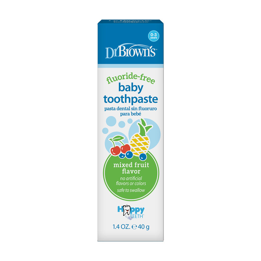 Dr. Brown's Fluoride-Free Baby Toothpaste, 40g - Mixed Fruits (Exp 06/27)