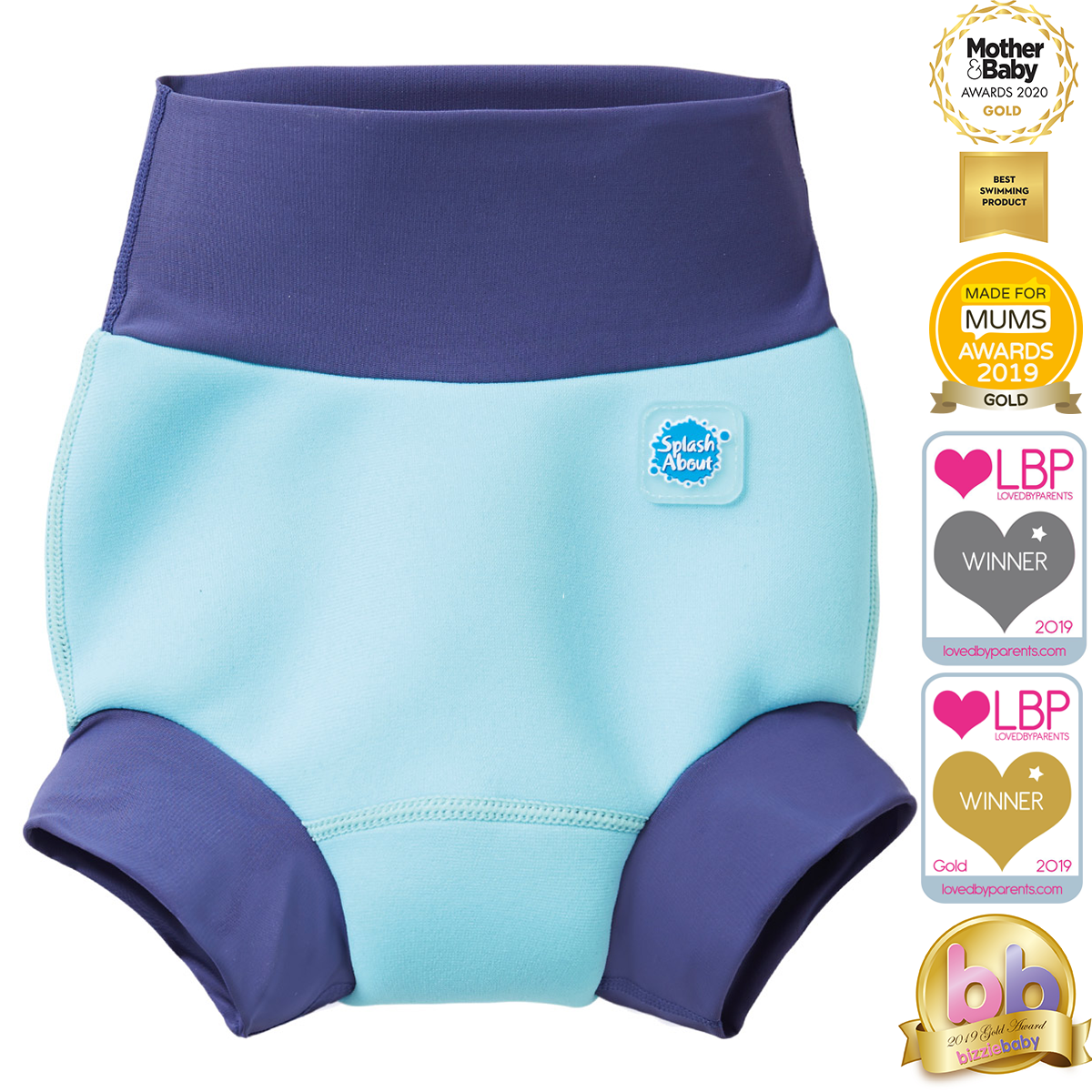 Splash About Happy Nappy Reusable Swim Diaper - Blue Cobalt