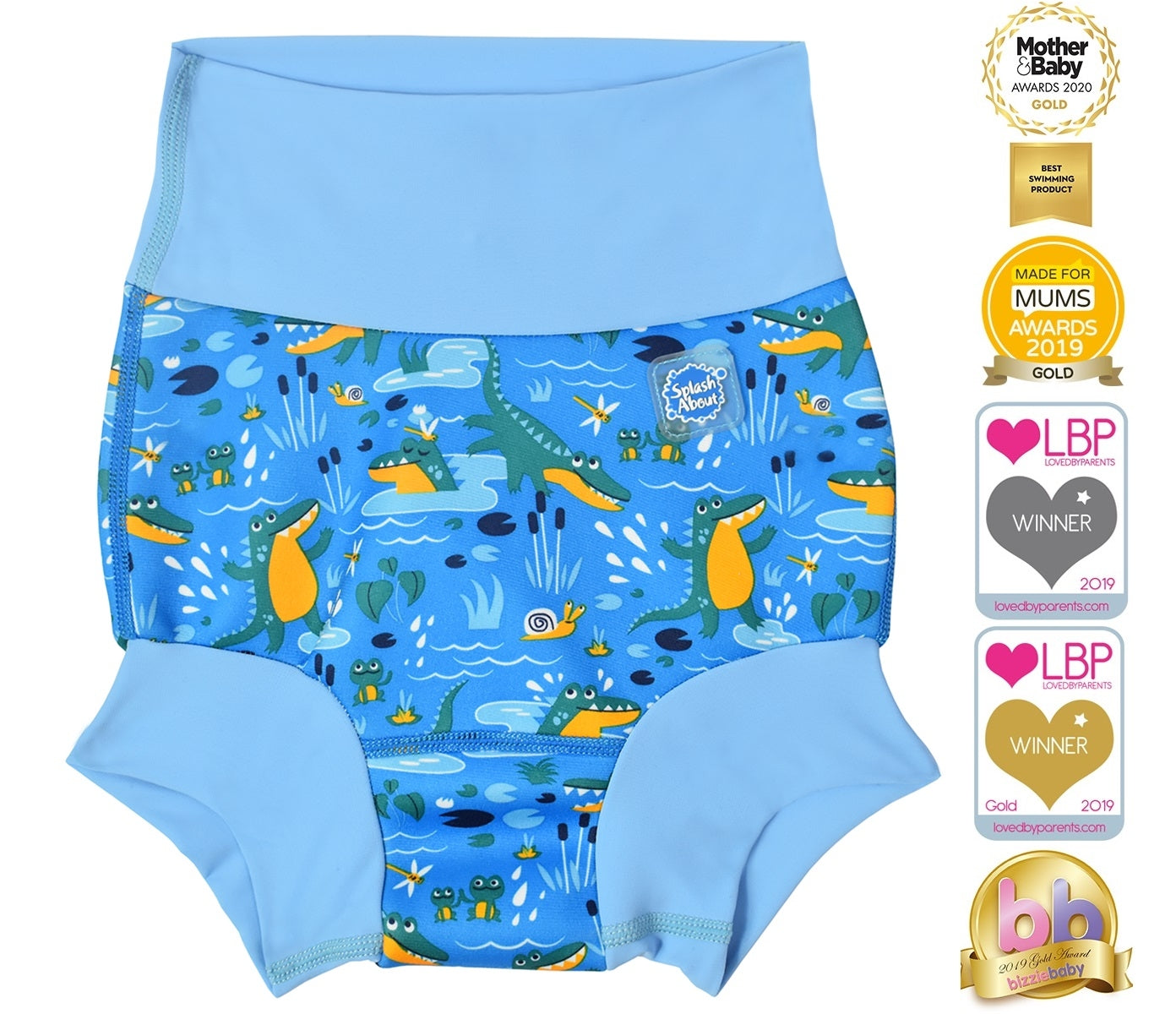 Splash About Happy Nappy Reusable Swim Diaper - Crocodile Swamp (2 Sizes)