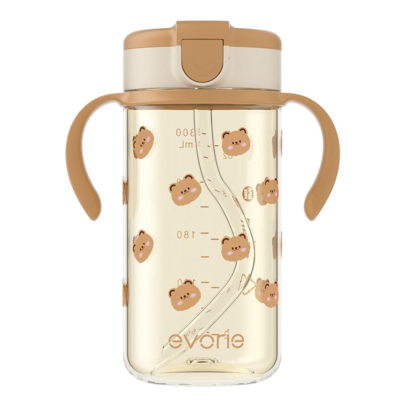Evorie Tritan Kids Straw Water Bottle Mug, 300ml (7 Designs)