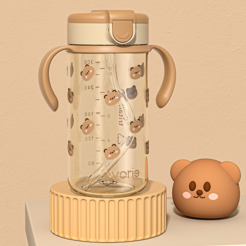 Evorie Tritan Kids Straw Water Bottle Mug, 300ml (7 Designs) - Pupsik Singapore