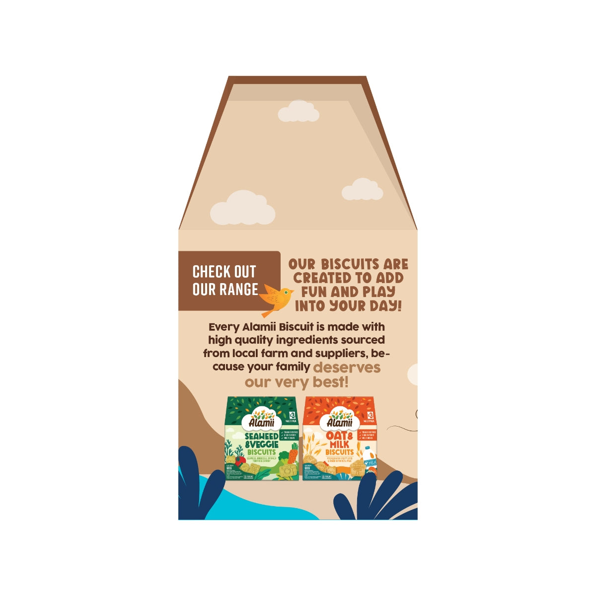 Alamii Multigrain Biscuits Milk & Cocoa, 60g x 2pk (Exp 02/26)