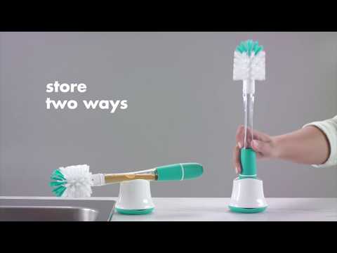 OXO Tot Soap Dispensing Bottle Brush With Stand - Teal
