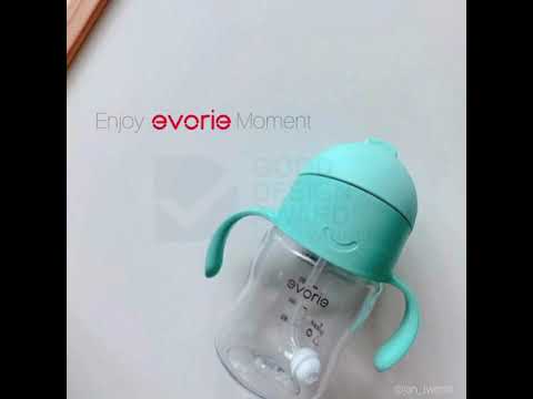 Evorie Tritan Gravity Straw Sippy Cup Water Bottle (200ml) (12 Colours)