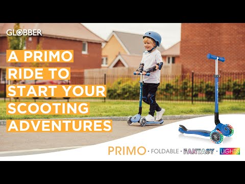 Globber Primo Foldable Fantasy Lights Scooter (LED Wheels) - 2 Designs