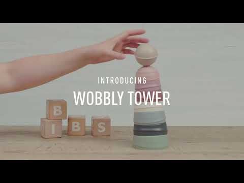 Bibs Wobbly Tower Stacking Toy (2 Colors) - Made in Denmark/EU