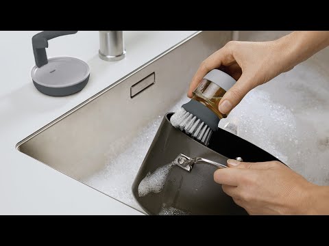 Joseph Joseph Palm Scrub Washing-Up Brush - Grey