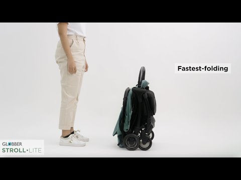 Globber Stroll Lite Compact and Foldable Stroller - Olive