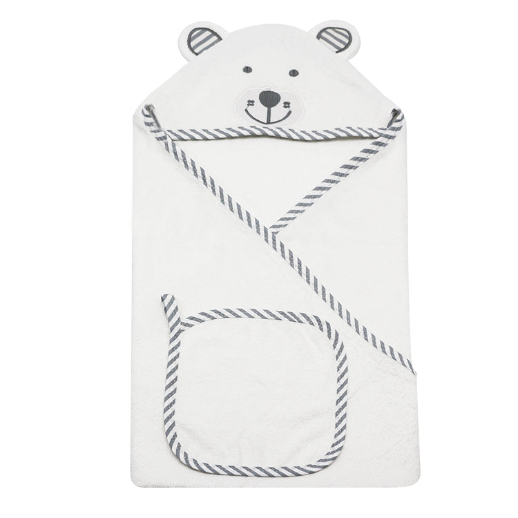MPJ Baby Hooded Bath Towel (+ Free Washcloth) - 5 Designs - Pupsik Singapore