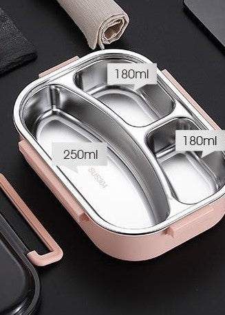 Biomom 3-Compartment Lunch Box - Pink