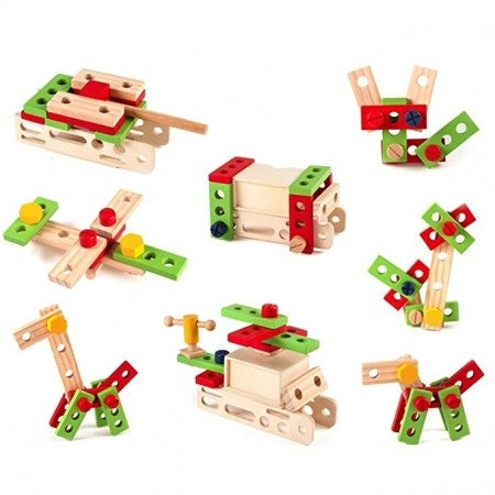 Portable Wooden Tool Box Building Set
