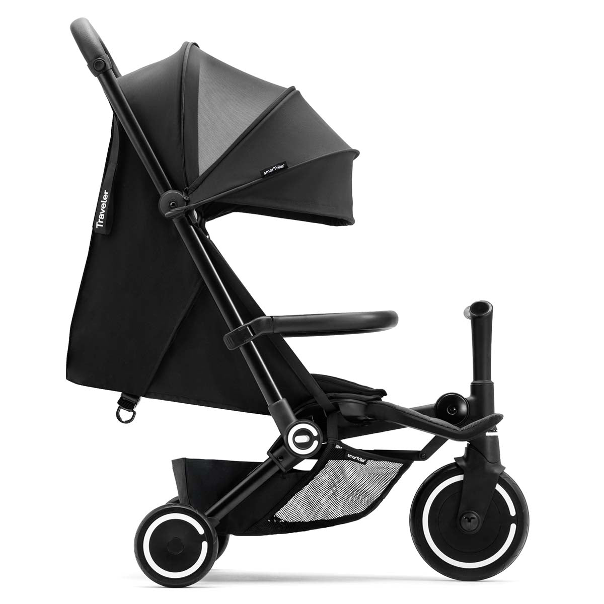 smarTrike Traveler 4 In 1 Convertible Stroller - Onyx Black