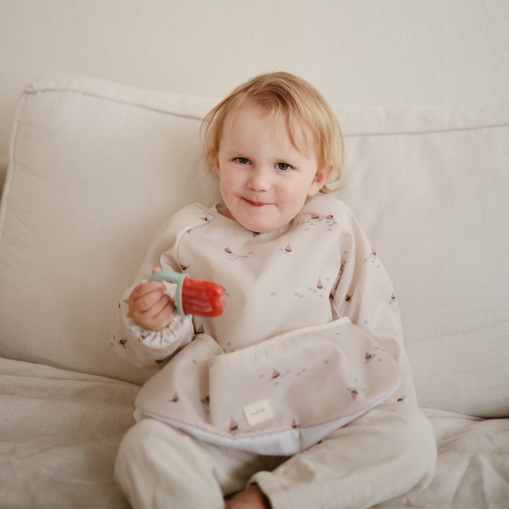 Mushie Long Sleeve Baby Bib (8 Designs) - Pupsik Singapore