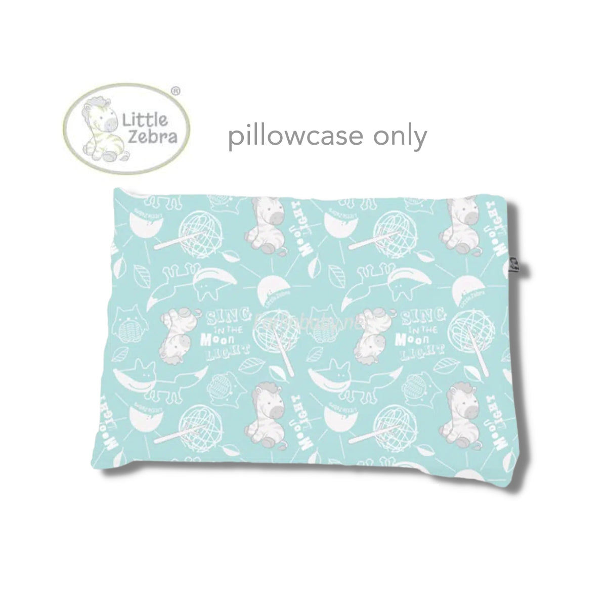 Little Zebra Soft Bamboo Pillow Case for Newborn Flat Pillow - Little Zebra & Fox