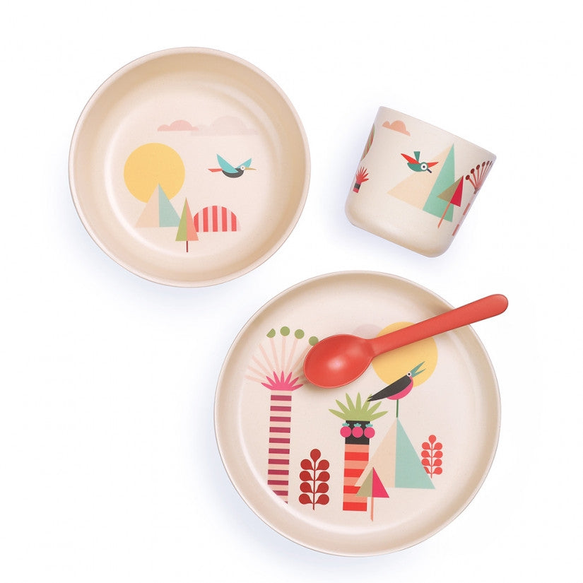 EKOBO Bamboo Kid Dish Set (6 Colours) - Pupsik Singapore