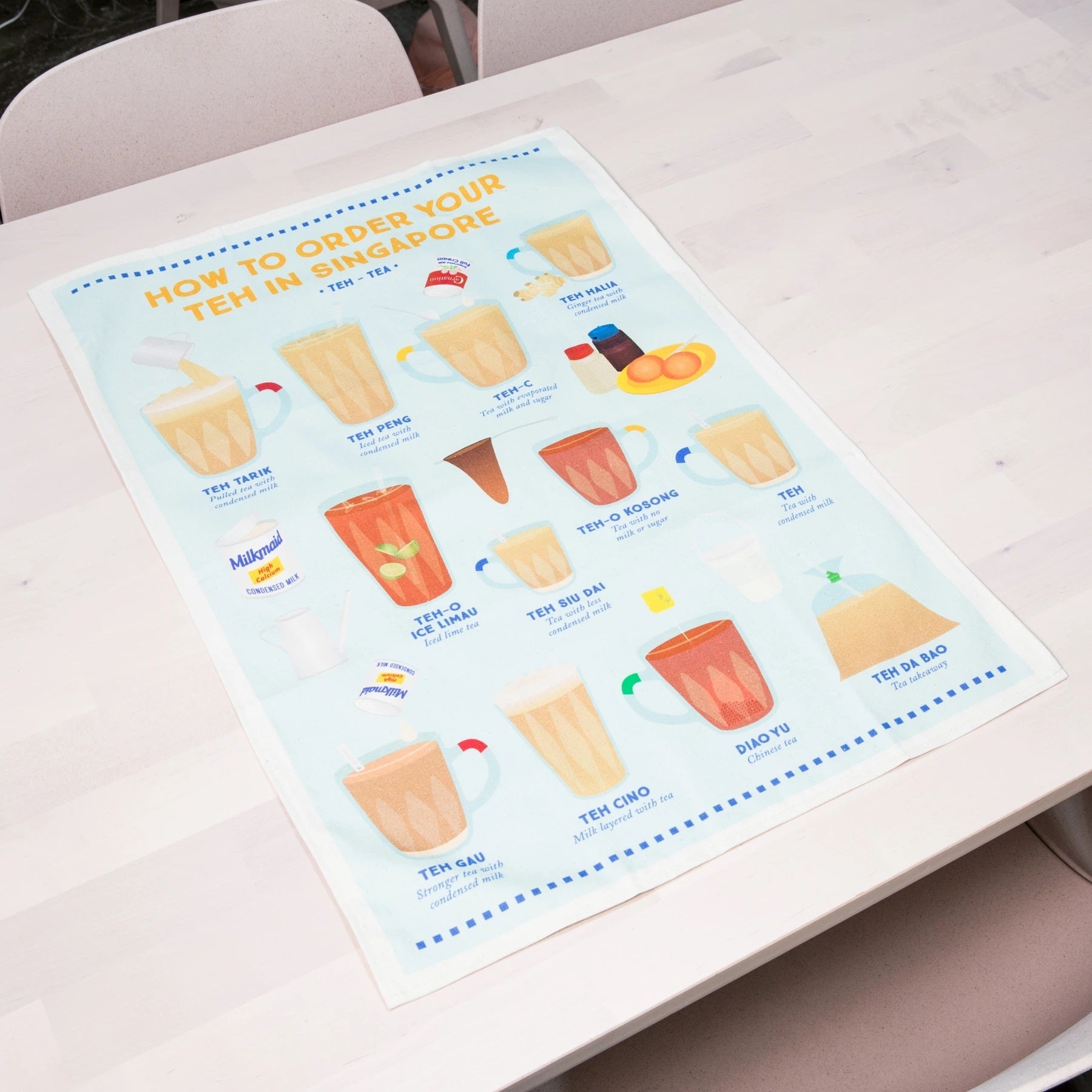 The Little Drom Store Tea Towel (4 Designs) - Pupsik Singapore