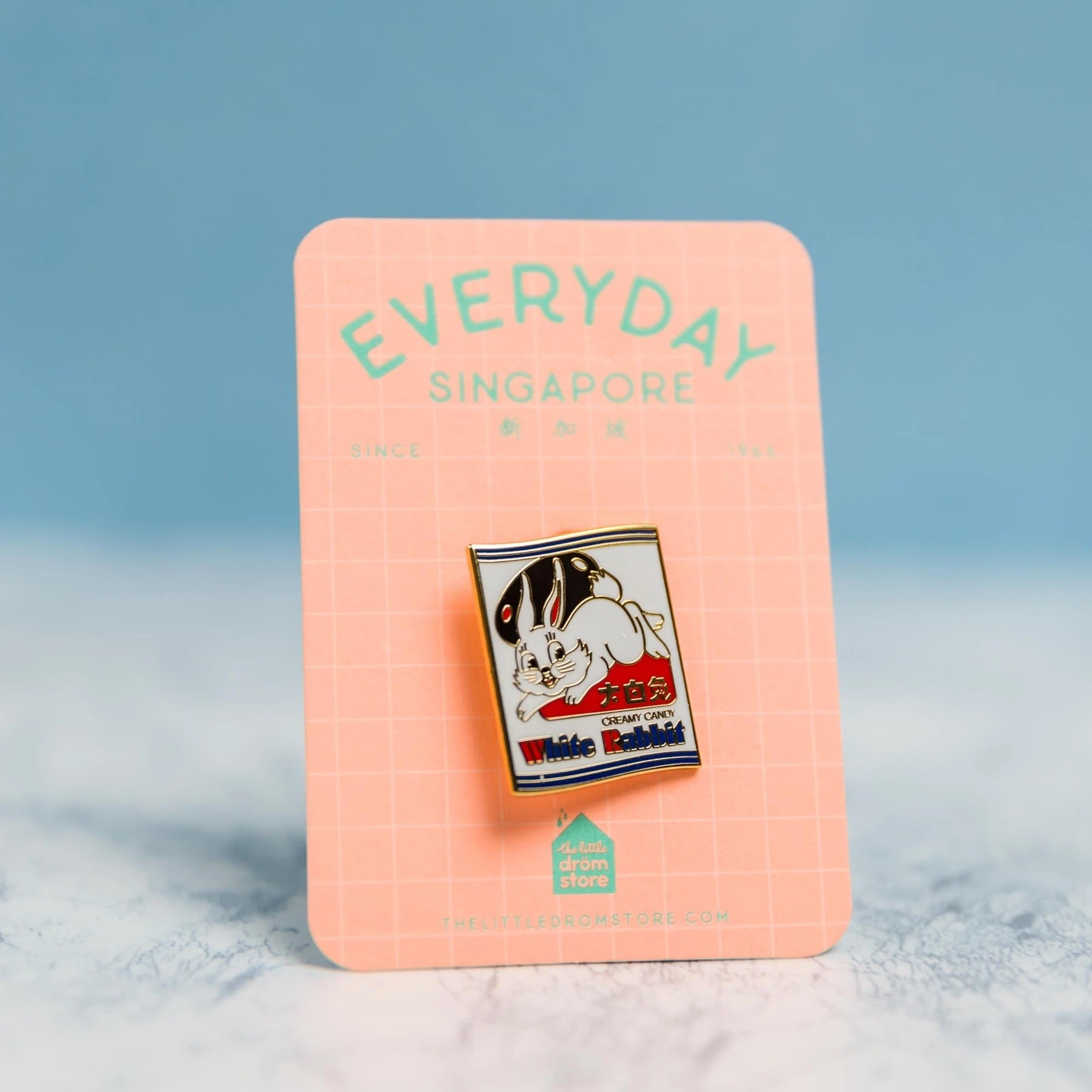 The Little Drom Store Everyday SG Pin - White Rabbit Candy