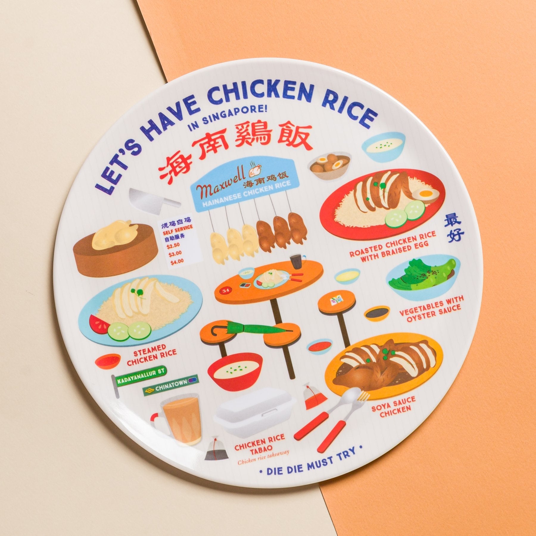 The Little Drom Store Melamine Plate (10 inch) (12 Designs) - Pupsik Singapore