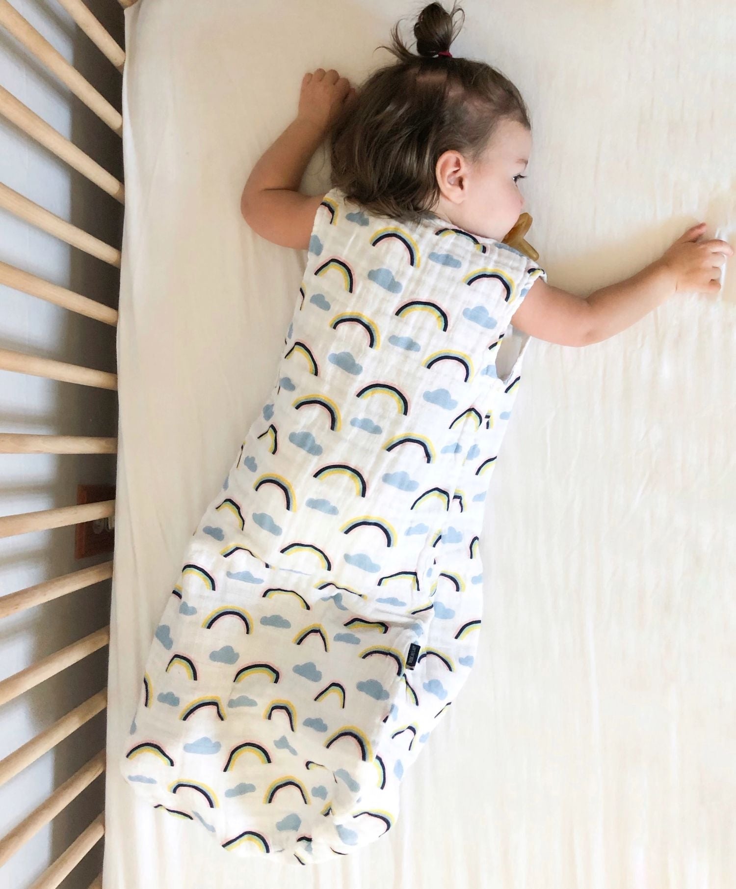 Bebe Au Lait Muslin Bedtime Sleeper - Rainbows (1 Size)