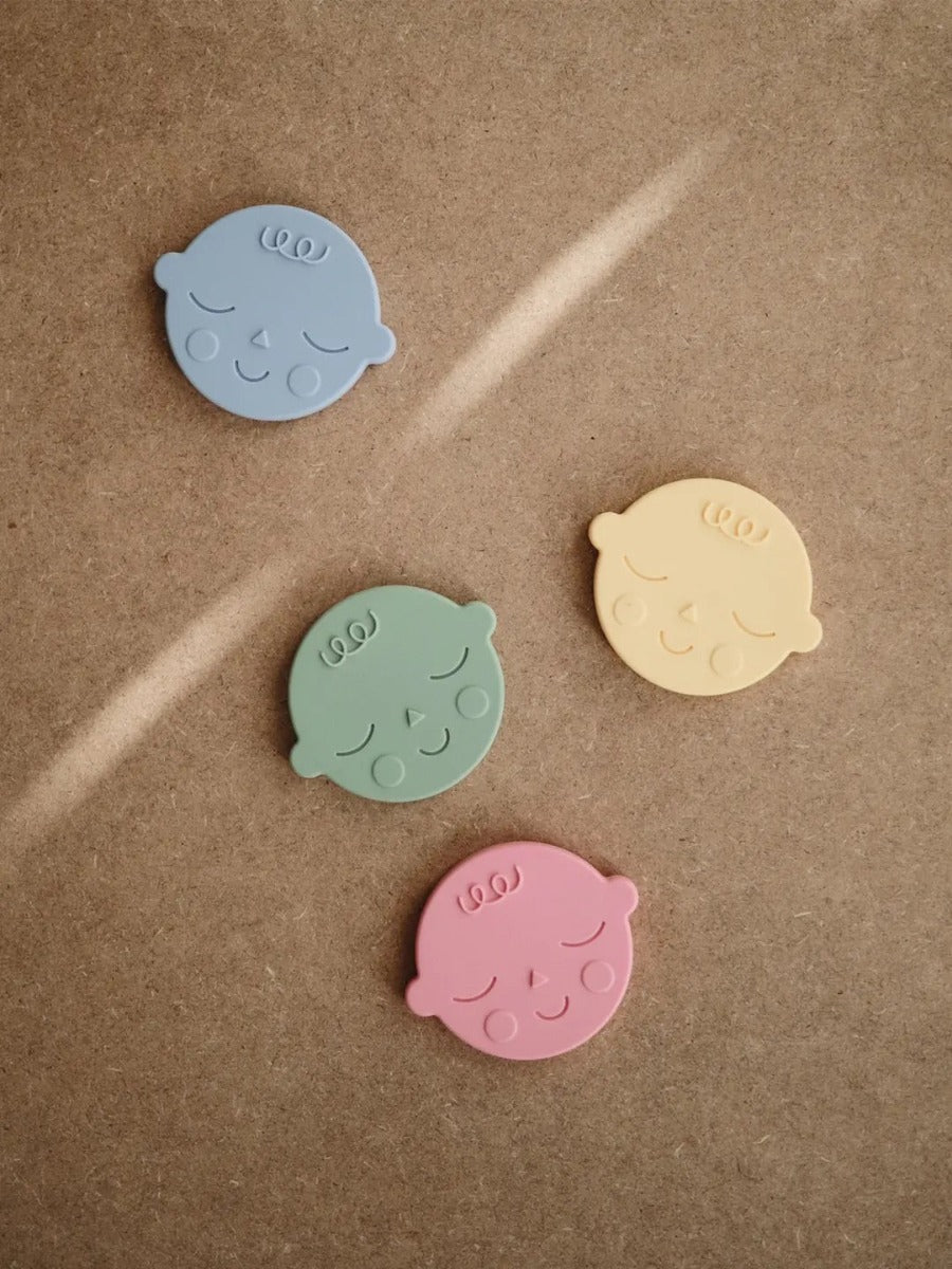 Mushie Silicone Face Teether (4 Colours) - Pupsik Singapore