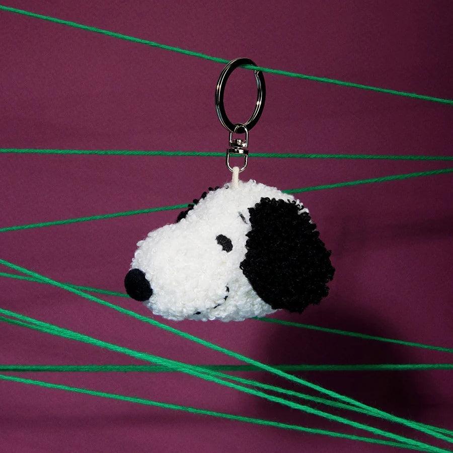 Peanuts Snoopy ECO Tiny Teddy Cream Plush Keychain (4.5cm) - Pupsik Singapore