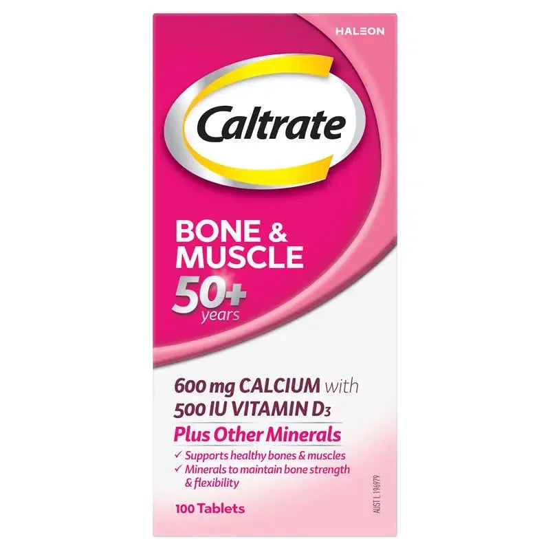 Caltrate Bone and Muscle 50+ Years Health Supplements, 100 Tabs (Exp 05/27)