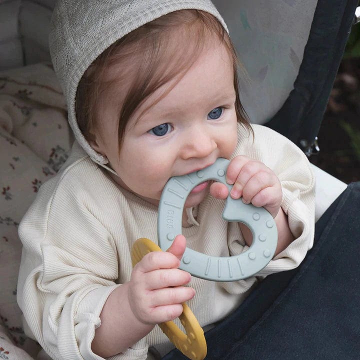 Bibs Baby Bitie Heart Teether (2 Colors) - Made in Denmark/EU