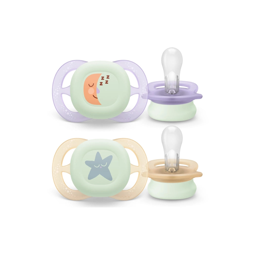 Philips Avent Ultra Start Pacifier, 2pk - Regular/Nighttime (6 Types)