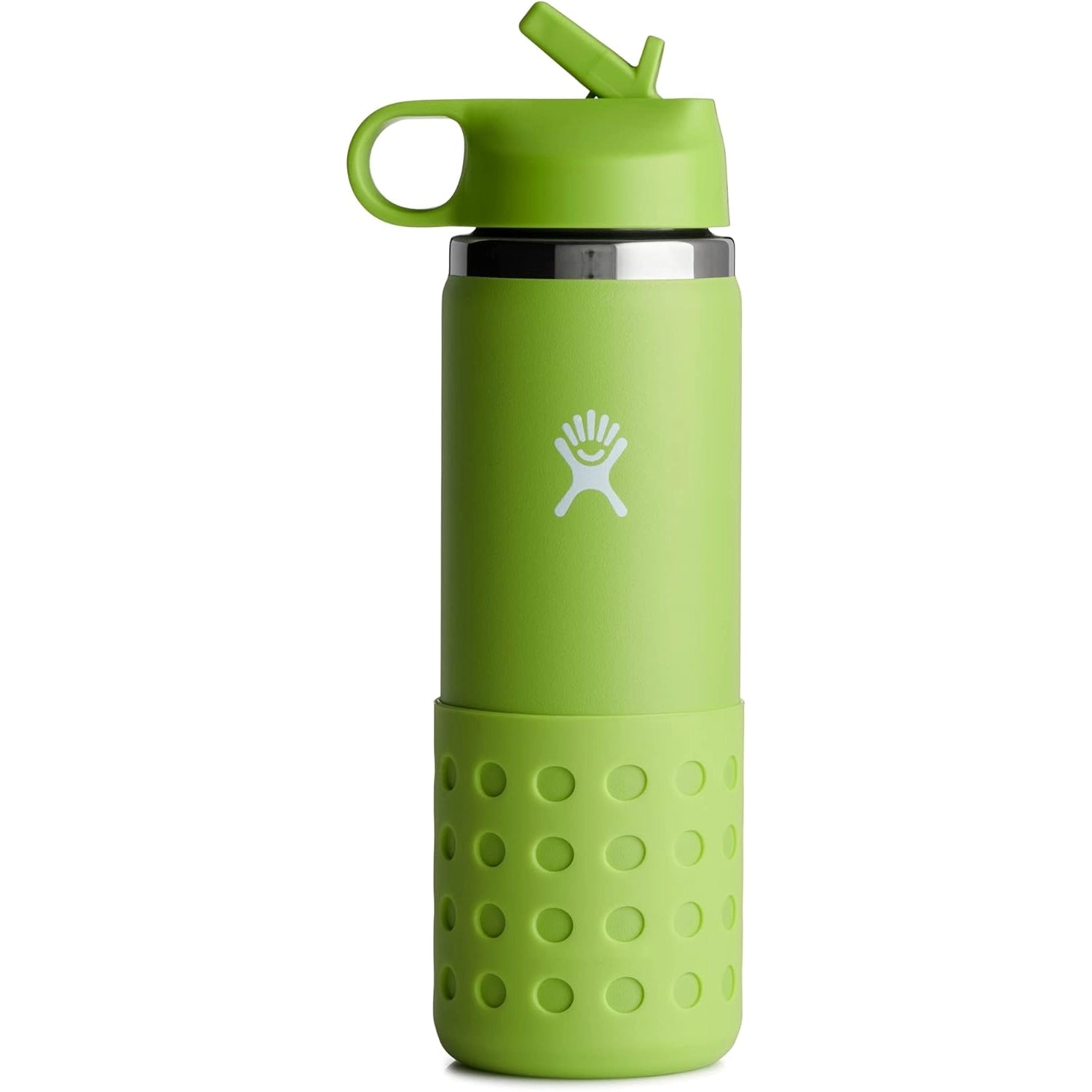 Hydro Flask Kids Wide Mouth Straw Lid Perforated Boot Insulated Water Bottle, 20oz (2 Colors) - Pupsik Singapore