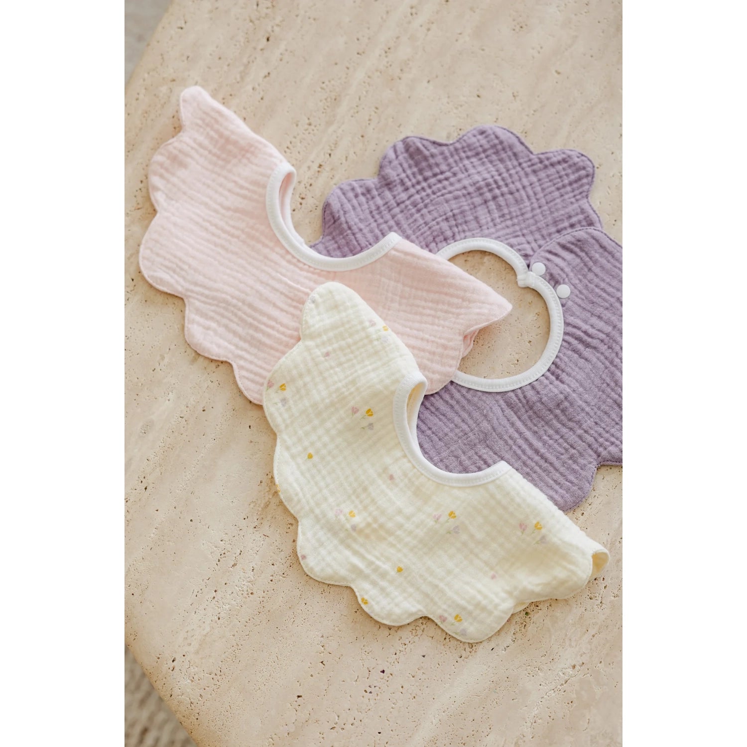 Soft Spot Petal Bib, 3pk (7 Designs) - Pupsik Singapore