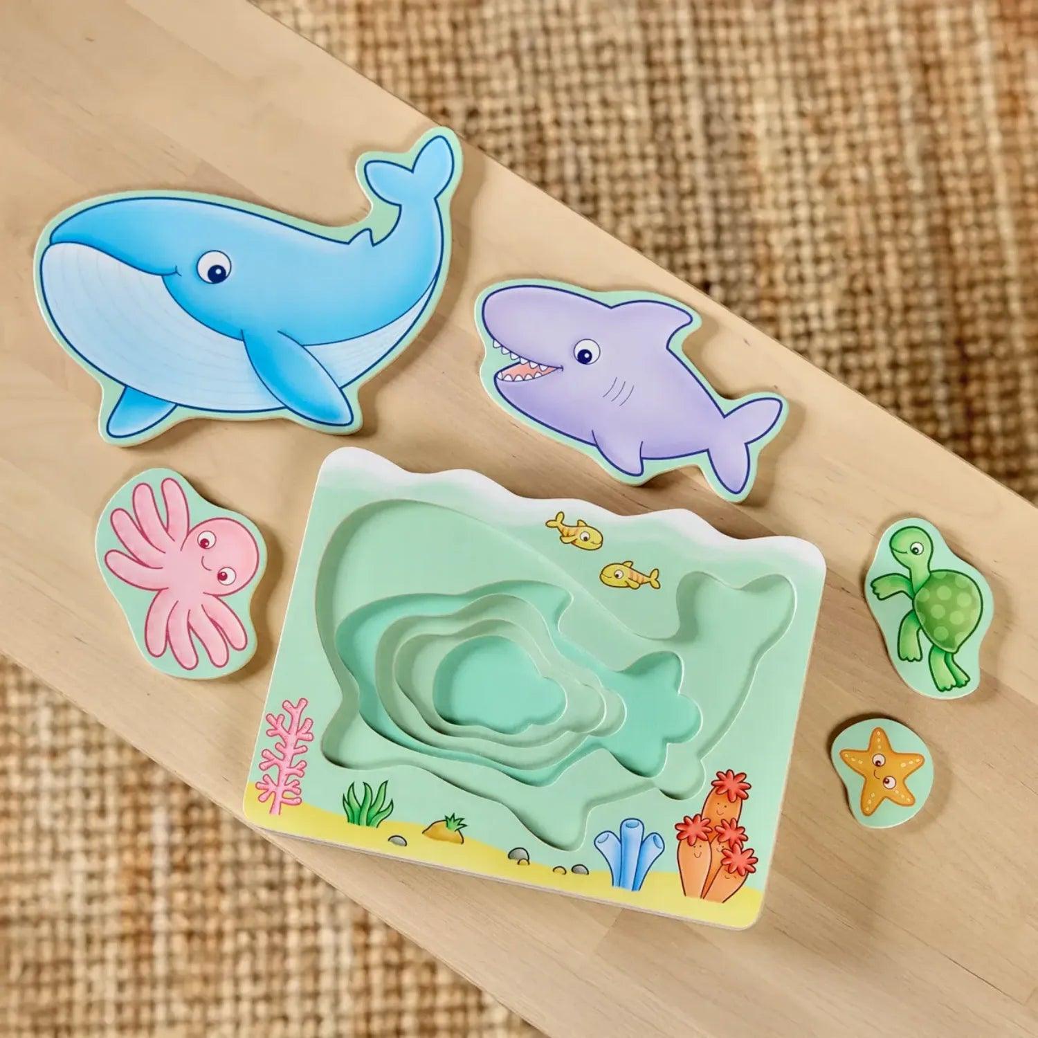 Orchard Toys Under The Sea Wooden Nesting Puzzle | 1Y+ - Pupsik Singapore