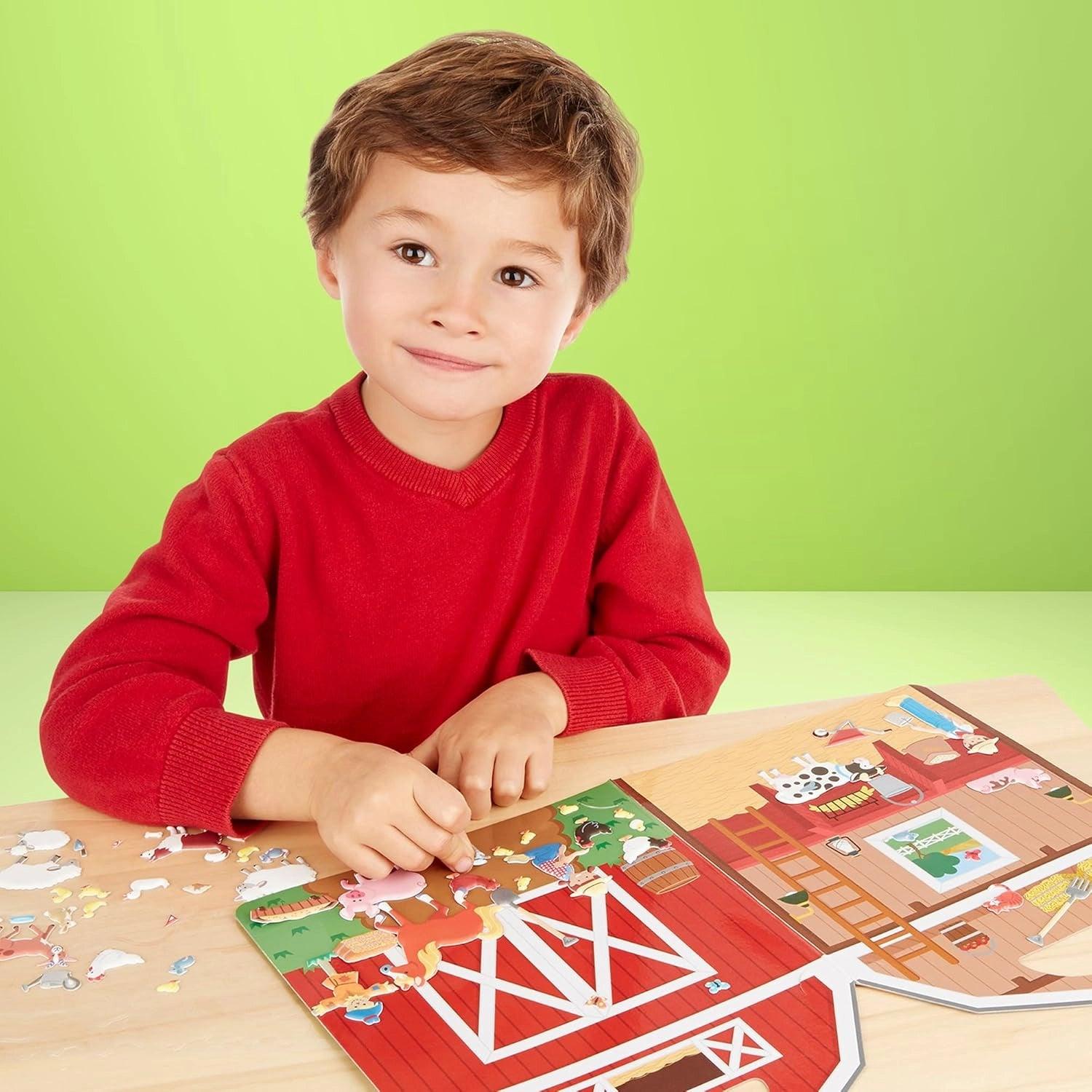 Melissa & Doug Reusable Puffy Stickers Play Set (6 Designs) - Pupsik Singapore